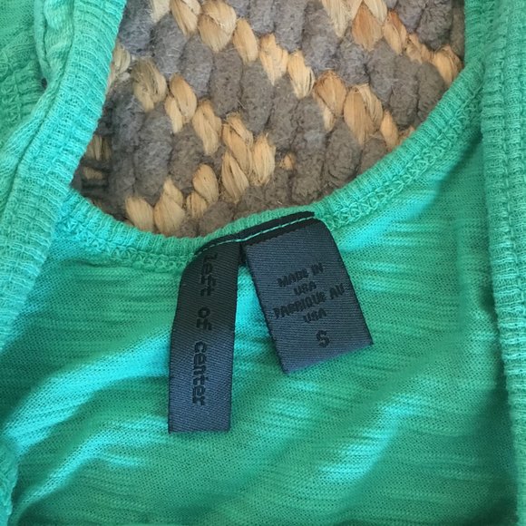 Anthropologie Left of Center | Green Tank Top with Open Back (S) - Picture 3 of 4